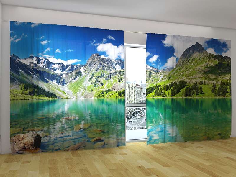 3D Fotodruck Fotovorhang Fotogardinen "Manhattan" Vorhang mit Motiv auf Maß 