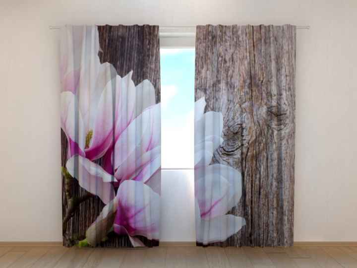 Fotovorhang Fotogardinen "Sakura" Vorhang 3D Fotodruck Maßanfertigung 