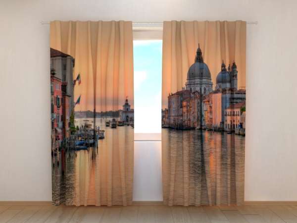 Fotovorhang Maßanfertigung Fotogardinen "Sonnenuntergang" Vorhang 3D Fotodruck 